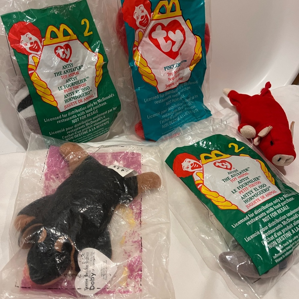 Extremely Rare Still in Original - TY Teenie Beanie Babies McDonald's Set 1999